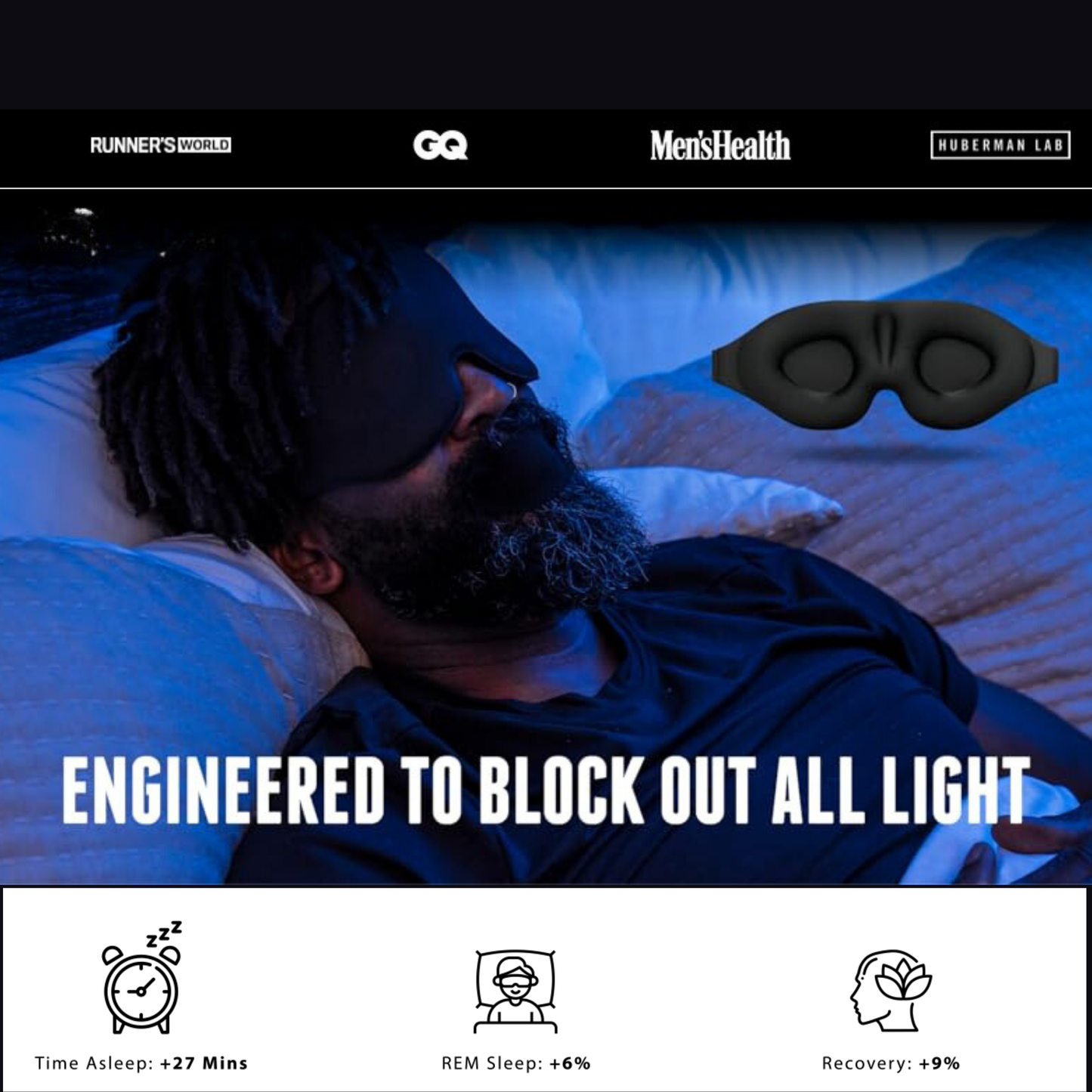 100 % Black Out Sleep Eye Mask